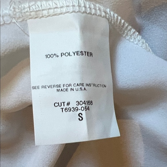 NWT NEW Allison Joy Lush Scoop Neck Women's Chiffon Tee - size S, white - Picture 3 of 5